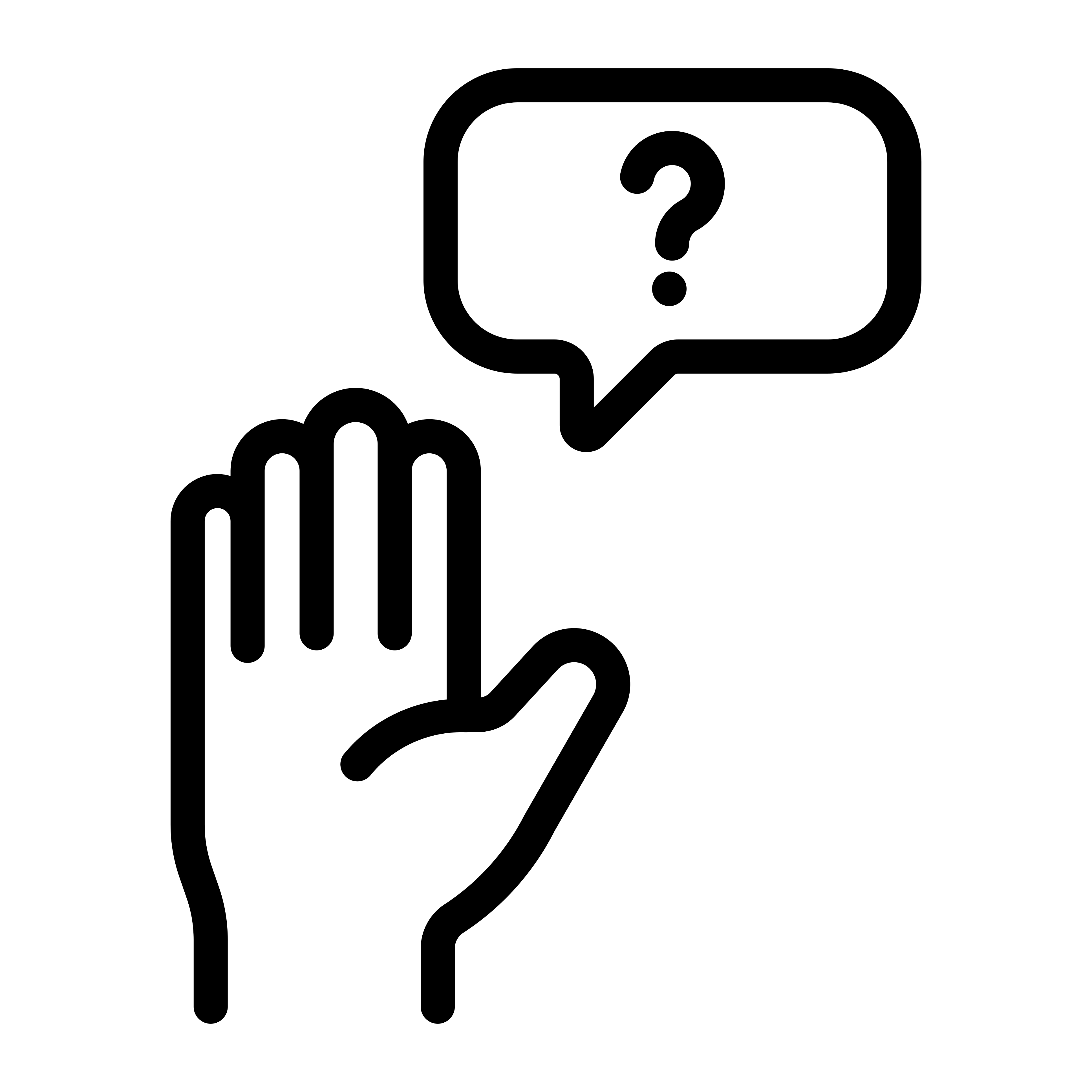 Raised hand asking question